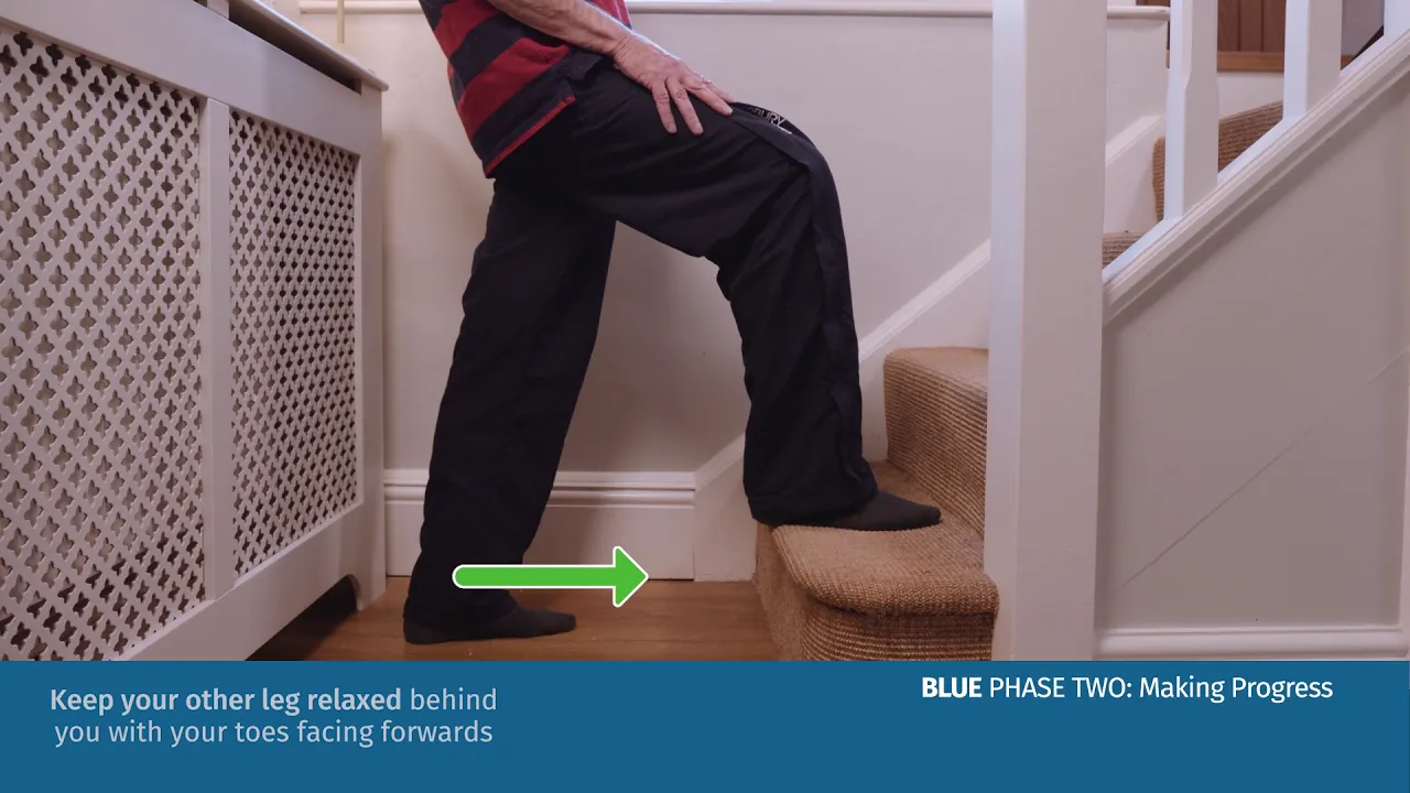 eine Person, die auf einem Hocker steht