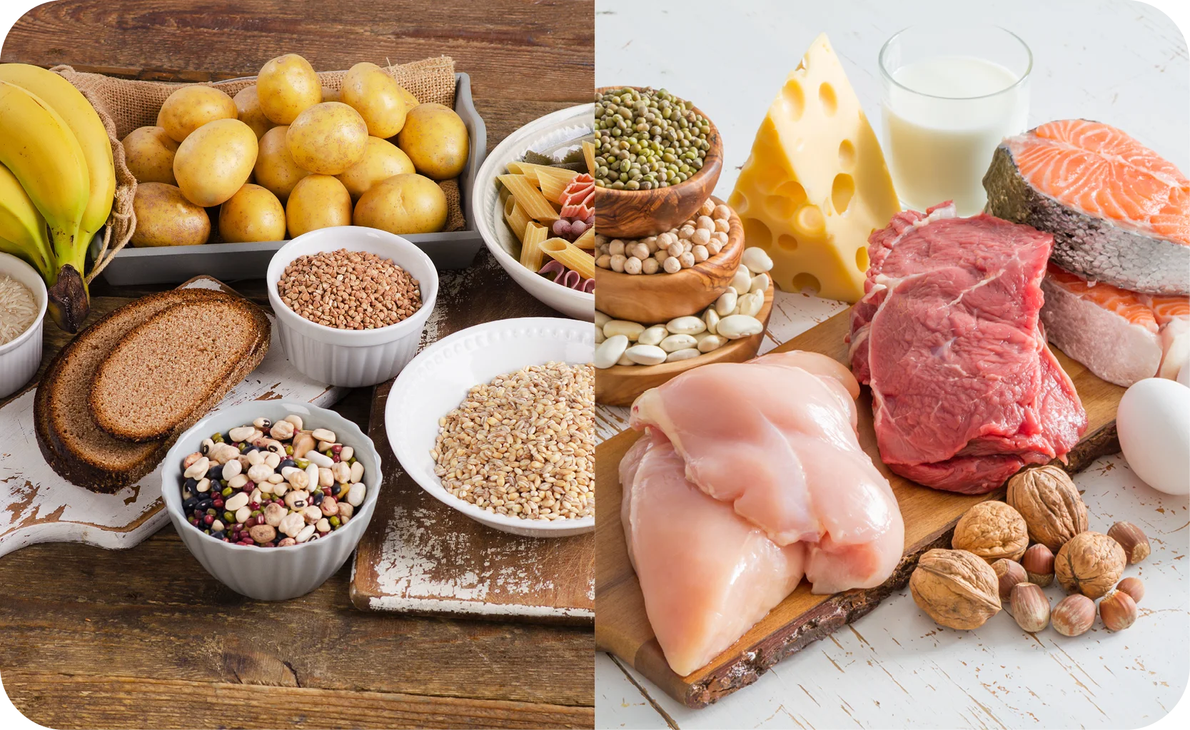 a table full of food